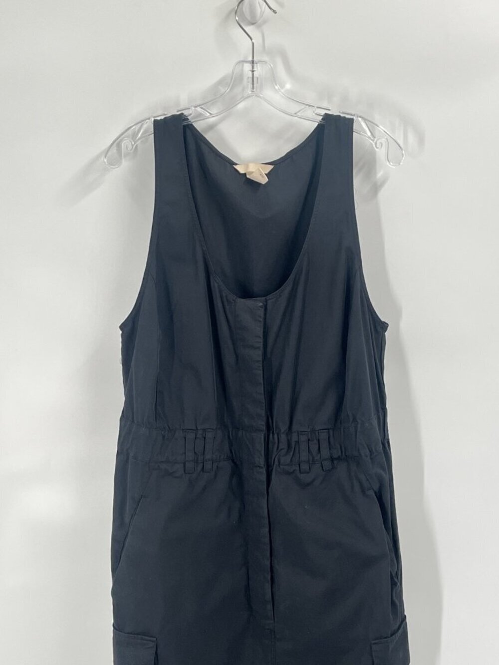 H&M Black Long Cargo Maxi Dress Sleeveless 90s Style Sz Large - Picture 3 of 6